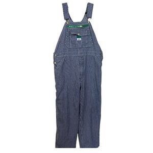Liberty Mens Railroad Hickory Stripe Denim Overalls Blue White 38x30, workwer